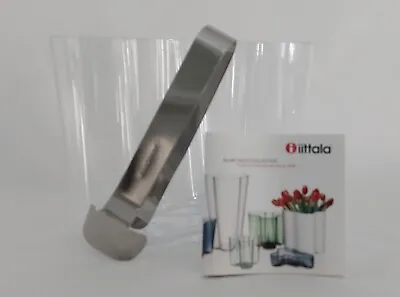 IITTALA Alvar Alto Collection 8” Clear Vase With Tongs • $150