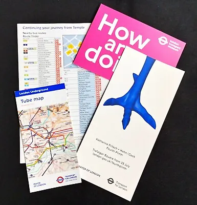 Transport For London Ephemera Bundle - 4 Items Tube Map Promo Cards & Leaflet • £3.15