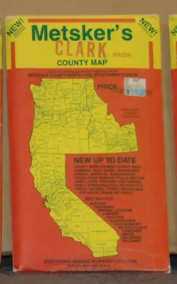 Early 1990's Metsker's Map Of Clark County Washington • $6.99