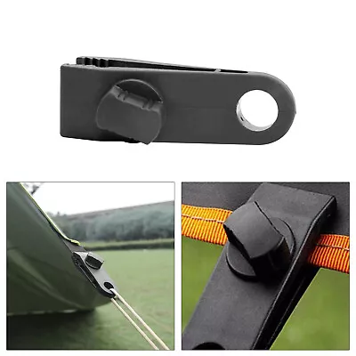 10PCS Awning Tarp Clips Set Tent Clamp Buckle Heavy Duty Camping Tool Black • £8.49