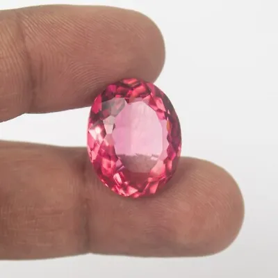 $14.99 • Buy 24.0 Ct Certified Natural Beautiful Oval Cut Pink Topaz Loose Gemstone Z-784
