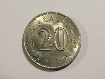 Malaysia 1967 20 Sen Unc Coin • $6.99