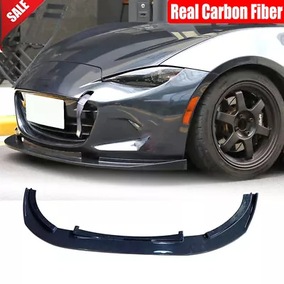 For Mazda MX5 MX-5 Miata ND 2016-2024 Real Carbon Fiber Front Bumper Lip Spoiler • $332.49