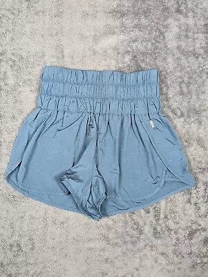 Free People Movement Shorts Women Small Blue Lined Athleisure Gym Hi Rise Mini • $2