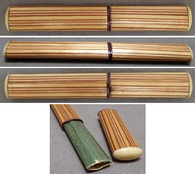 Beautiful 18s Late Work Straw Marquetry Needle Case Needle Case • $53.02