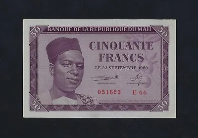 MALI 50 Francs 1960 P-1 UNC • $250