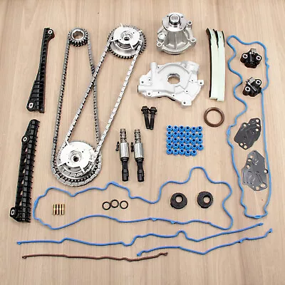 Timing Chain Kit Oil & Water Pump Cover Gaskets Set For Ford F150 Lincoln 5.4 3V • $213.86