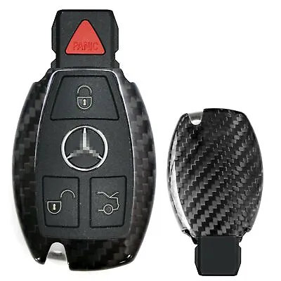 Real Carbon Fiber Key Fob Cover For Mercedes C E S M CLA CLS CLK GLK GLA GLC GLE • $29.69