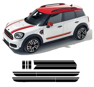 Side Door Car Stickers Hood Rear Racing Stripes For MINI Countryman F60 Cooper • $59.99