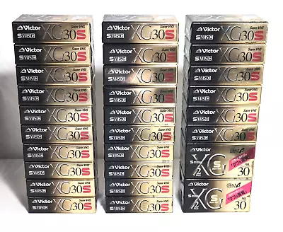 【SEALED X 30】Victor (JVC) S-VHS-C 30min Camcorder Video Cassette Tape #2708-1 • $179.90