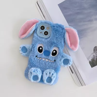 $12.75 • Buy For IPhone 14 13 12 11 Pro Max Disney Stitch Plush Soft Shell Phone Case Cover 