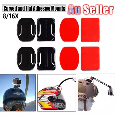 8pcs Flat Curved Adhesive Mount Helmet Accessories For GoPro Hero 4/3/2/1 Camera • $11.58
