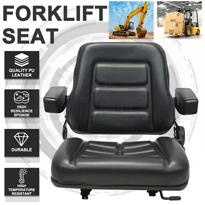 Tractor Seat Replacement Chair Forklift Excavator Mower Universal PU Leather AU • $137.99