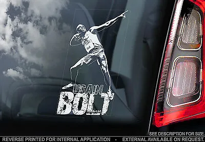 Usain Bolt - Car Window Sticker - Olympics 100m Champion - Jamaica Sign • £3.99