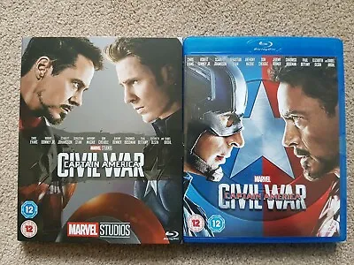 MARVEL MCU CAPTAIN AMERICA: CIVIL WAR Blu-ray & Phase 3 Collectible Sleeve *NEW* • £10