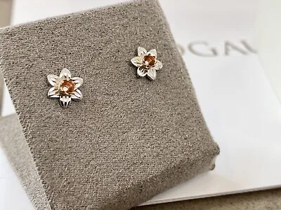 £157.50 • Buy Brand New Clogau Stud Earrings Daffodil 🌼 Sterling Silver Welsh Gold Rose Gold