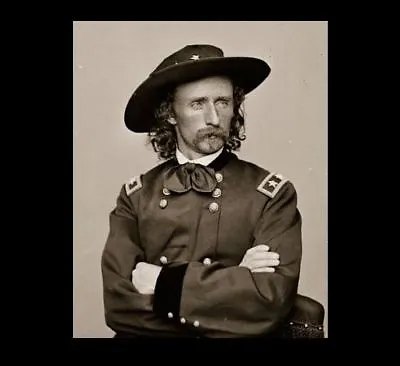 1865 General George Custer Portrait PHOTO Army Cavalry Battle Of Little Bighorn • $5.68