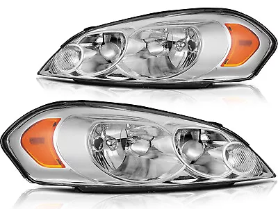 Pair Headlights Assembly For 06-13 Chevy Impala 06-07 Monte Carlo Chrome Housing • $61.59