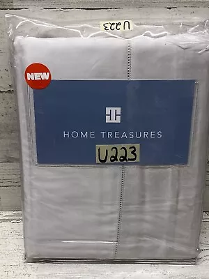 Home Treasures Athens Solid Pebble Silver King Flat Sheet New • $98.99