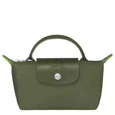New Longchamp LE PLIAGE GREEN POUCH WITH HANDLE Lagoon - Recycled Canvas • $69.99
