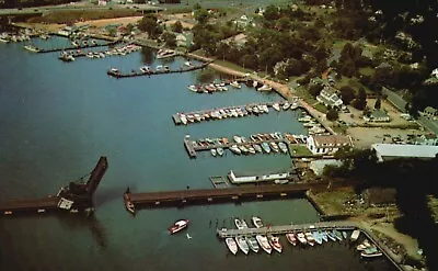 Postcard NJ Brielle Docks Sport Fishing Fleet Manasquan River Vintage PC J6409 • $0.47
