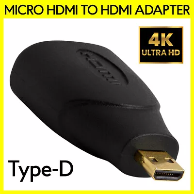 Micro HDMI Type D Male To HDMI Type A Female Adapter Connector Converter • $7.49