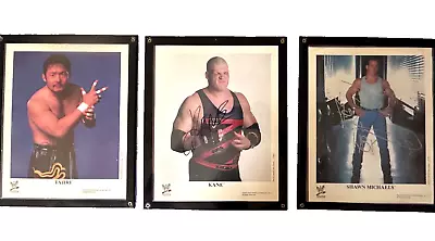 Vintage 3 Framed WWE Autographed 8  X 10  Photos - WWE Wrestlers 2003 • $175