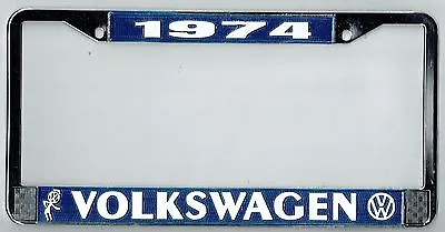   1974 Volkswagen VW Bubblehead Vintage California License Plate Frame BUG THING • $48