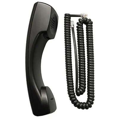 POLYCOM SOUNDPOINT IP PHONE HANDSET RECEIVER W/ CORD VoIP CHARCOAL BLACK NEW • $14.94