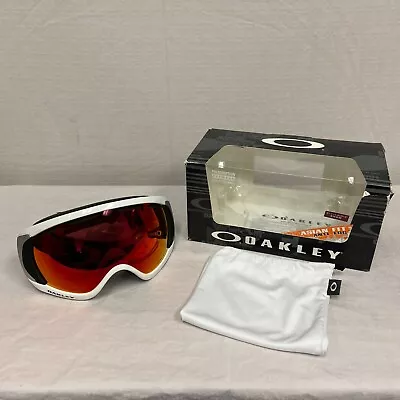 Oakley Canopy Asian Fit Snow Goggles Gloss White W/ Prizm Torch Lens *DISPLAY* • $144