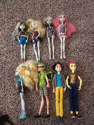 Used Original Monster High Lot Of 8 Dolls Frankie Rochelle Deuce Heath Jackson • $36