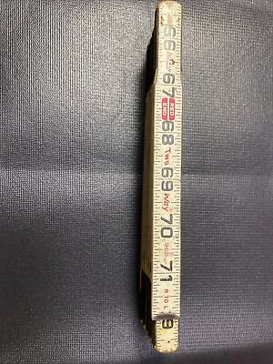 Vintage Lufkin Two Way Red End Folding Wood Tape Measure Ruler - #966 72 Inches • $14.99