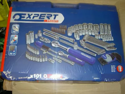 Expert By Facom E032911 101 Piece Socket & Spanner Set - Tool Kit 1/4  & 1/2  Dr • £158
