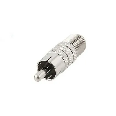F Type Female To RCA Male Coax Coaxial Cable Audio Adapter Connector Plug • $1.59