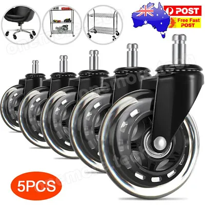 5x Rollerblade Office Chair Wheels Replacement 3  Rolling Casters For All Floors • $19.73