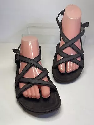 Merrell Bracken Adjustable Nylon & Leather Strap Sport Sandals Brown Womans 9 • $22.36