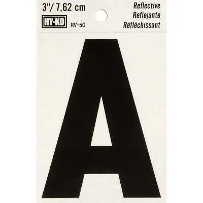Hy-Ko Vinyl 3 In. Reflective Adhesive Letter A RV-50A Pack Of 10 Hy-Ko RV-50A • $13.41