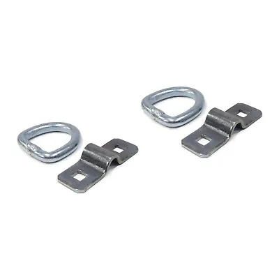 2-Pack 3/8  Steel D Ring ROPE Tie Downs Bolt On 5000 Lbs Loads For Towing Moving • $11.99