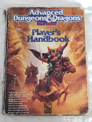 AD&D 2nd Edition Player's Handbook TSR RPG Book #2101 1989 • $10.50