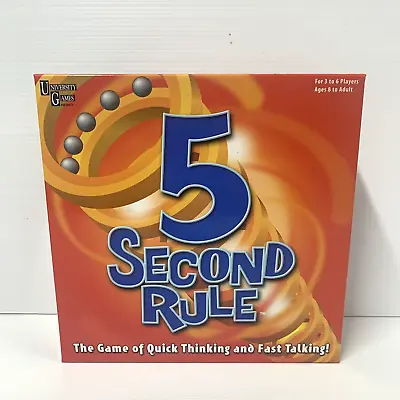 5 Second Rule Board Game - 2010 University Games Complete Game Of Quick Thinking • $29.95