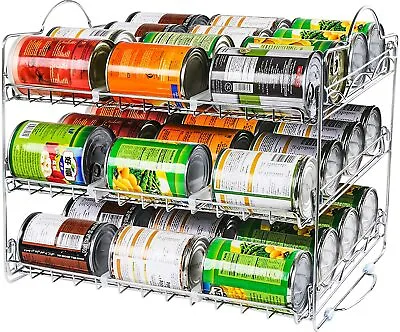 Can Rack Organizer Stackable Can Organizer Holds  Upto 36 Cans Utopia Kitchen • $21.59