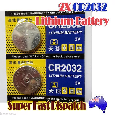 2 X Genuine TIANQIU CR2032 Lithium Battery Brand New 3Volts • $3.99