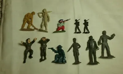 Vintage Antique Miniature Army/Military Figures Soldiers Lead Plastic Lot Of 11 • $25.77