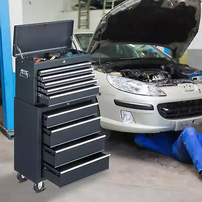 Rolling Tool Chest Large Tool Cabinet With Wheels & Lock & Liner For Warehouse • $159.99