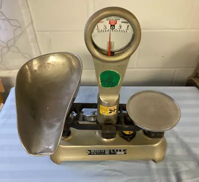 Vintage Detecto-Gram Cast Iron Balancing Scale W Original Paint Includes Weights • $89.99