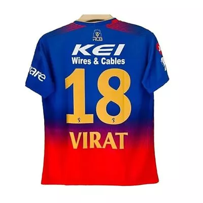 Royal Challengers Bengaluru Bangalore Virat 18 Jersey Shirt IPL Cricket T20 RCB • £14.99
