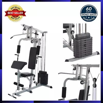 Home Gym System Workout Station With 380LB Of Resistance 125LB - 145LB Weight S • $483.22