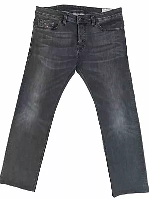 Diesel SAFADO 33X29 Dark Gray / Charcoal Wash ORZ40_STRETCH Slim-Straight Jeans • $49.99