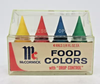 Vintage 1970s McCormick Food Coloring In Plastic Case Advertising • $50