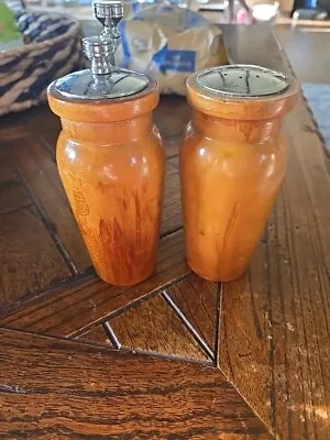 Vintage Olde Thompson Solid Wood Salt And Pepper Mill Urn Shape 4.75in • $24.99